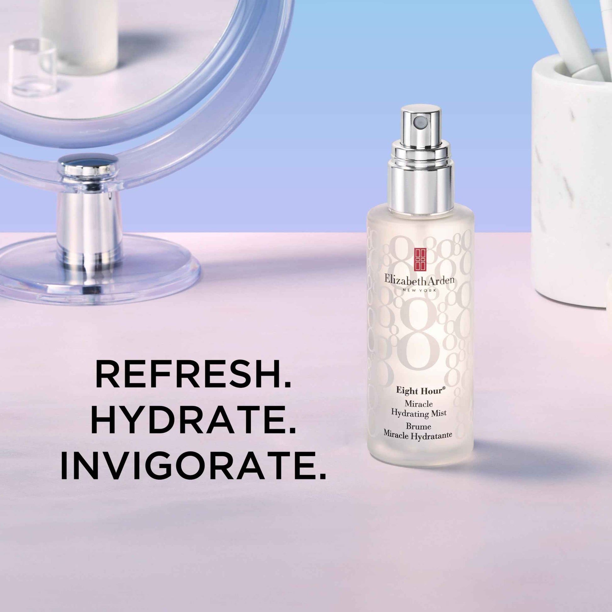 Elizabeth Arden Eight Hour Miracle Hydrating Face Mist, Dewy Facial Spray Moisturizer, Dry Skin Care with Antioxidants & Glycerin, 3.4 fl oz
