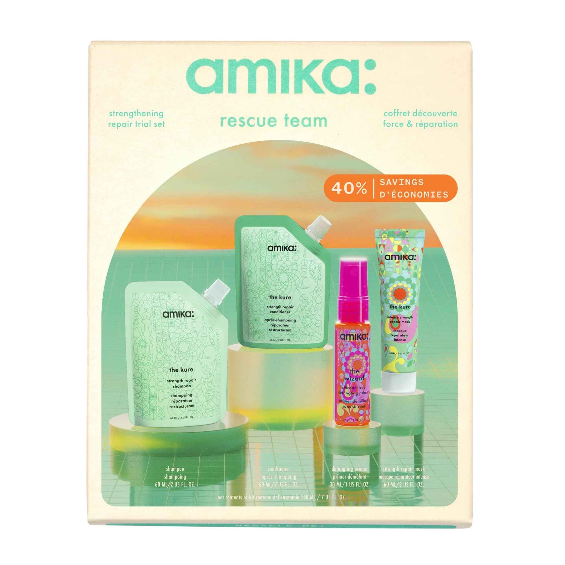 amika rescue team hair routine trial set