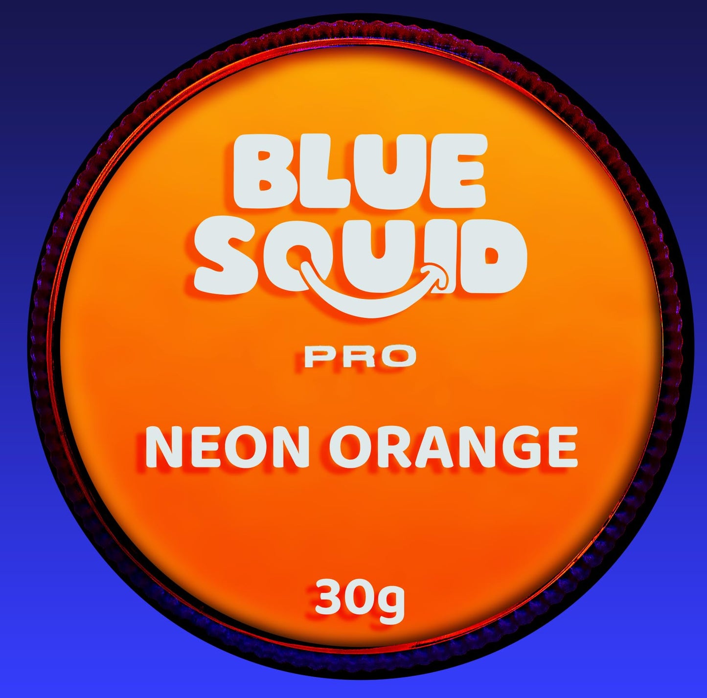 Blue Squid PRO Face Paint - Professional Water Based Single Cake Facepaint & Body Paints - SFX Makeup, Kids Adults Face Painting for Costume, Halloween, Cosplay - Neon Orange 30g / 1oz