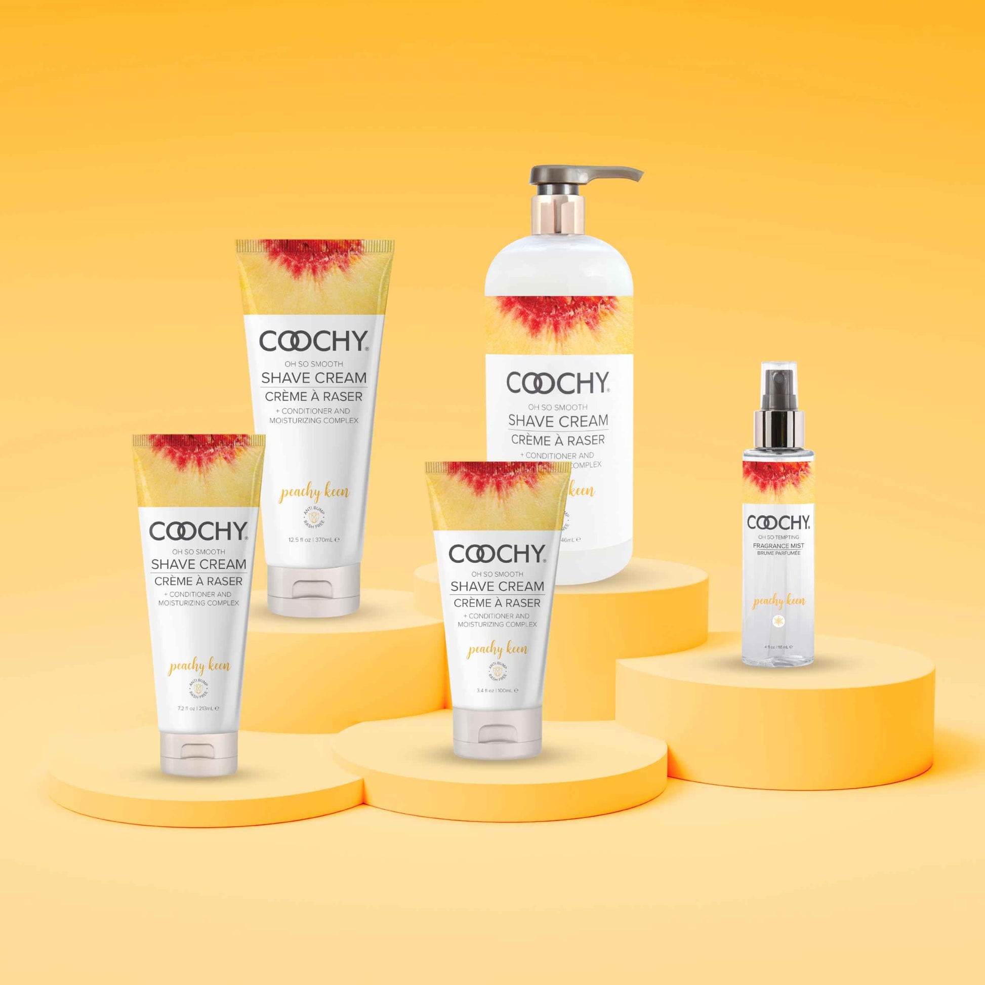 Coochy Shave Cream - Moisturizing Shave Lotion - Gentle Intimate Shaving Cream - For Bikini Area, Underarms, Legs & More - Rash-Free, Hydrating Formula - Peachy Keen, 32 oz