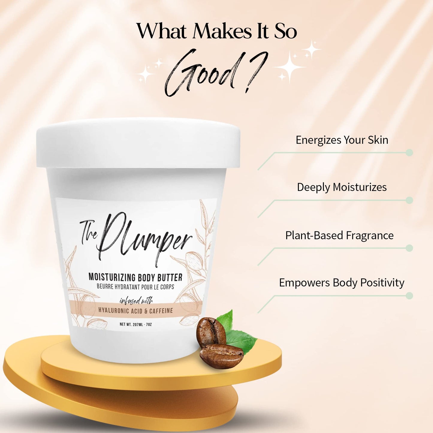 Naturally Vain The Plumper Moisturizing Body Butter, Body Lotion, Moisturizing Lotion, Dry Skin, Shea Butter, Cocoa Butter, Hyaluronic Acid, Caffeine Lotion, Firm, Smooth