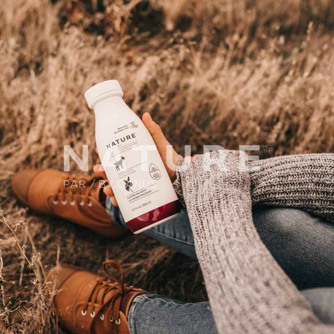 Nature by Canus Foaming Milk Bath with Smoothing Fresh Canadian Goat Milk, Original, 27.1 Fl Oz