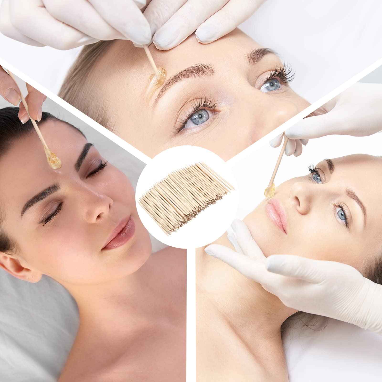 Mini Wooden Wax Applicator Sticks for Eyebrow, Lip, Nose Hair Removal - Facial Spatulas for Smooth Skin at Home or Spa (2400 Pieces)
