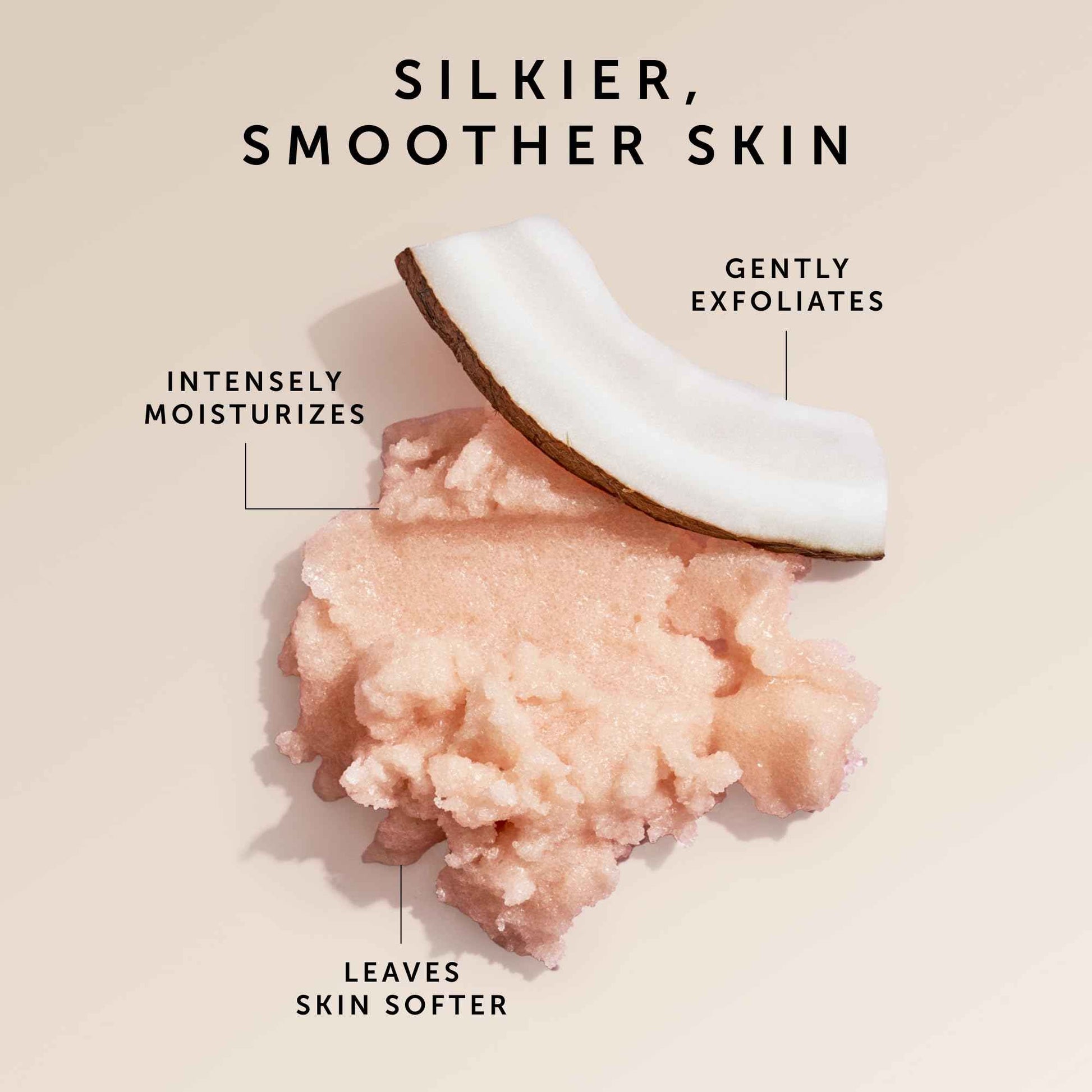 HERBIVORE Coco Rose Coconut Oil Body Polish | Exfoliating Body Scrub with Shea Butter | Smooths & Softens Skin, Plant-Based, Vegan, for All Skin Types, 237 mL / 8 oz