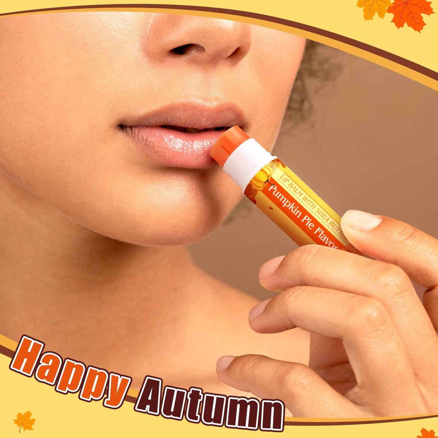 Siifert 100 Pcs Thanksgiving Pumpkin Pie Scented Lip Balms Bulk Thanksgiving Party Favors Fall Party Gifts Autumn Lip Balms Fall Goodie Bag Basket Stuffers Favors for Women Employee (Classic Style)