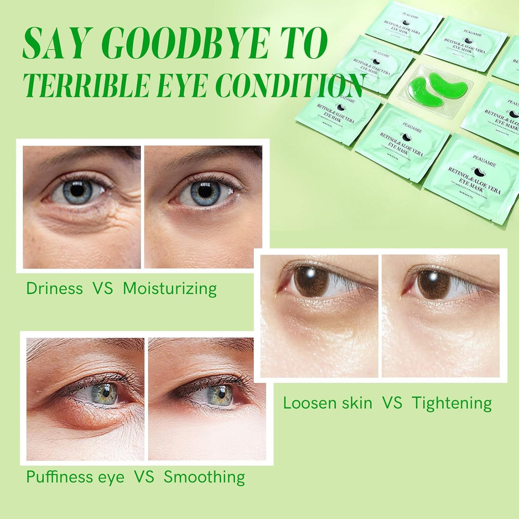 Under Eye Patches Gold and Hyaluronic Acid for puffy eyes,Rose Eye Masks for Dark Circles and Puffiness skin care Smooth Wrinkles products 30 Pairs