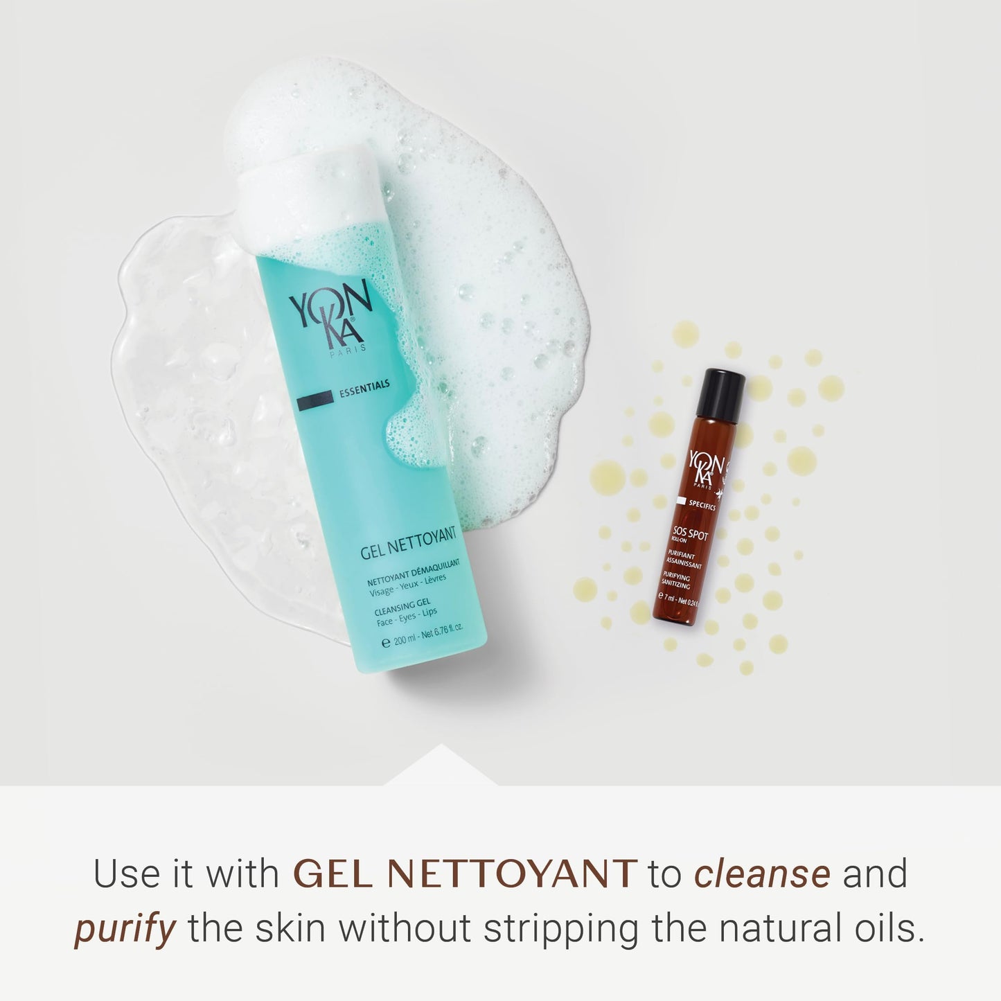 Yon-Ka SOS Spot Acne Treatment | Roll On Natural Lactic Acid to Clear Breakouts | 0.24 fl oz