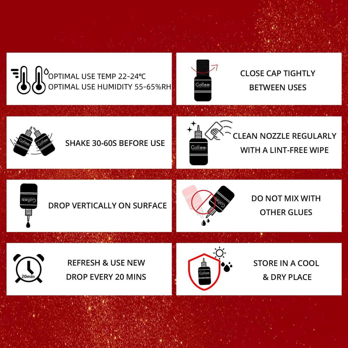 Eyelash Extension Glue & Eyelash Glue Remover – 8 Weeks /1-2 Sec Drying Time/(0.17fl.oz / 5ml)/Professional Supplies Black Lash Adhesive