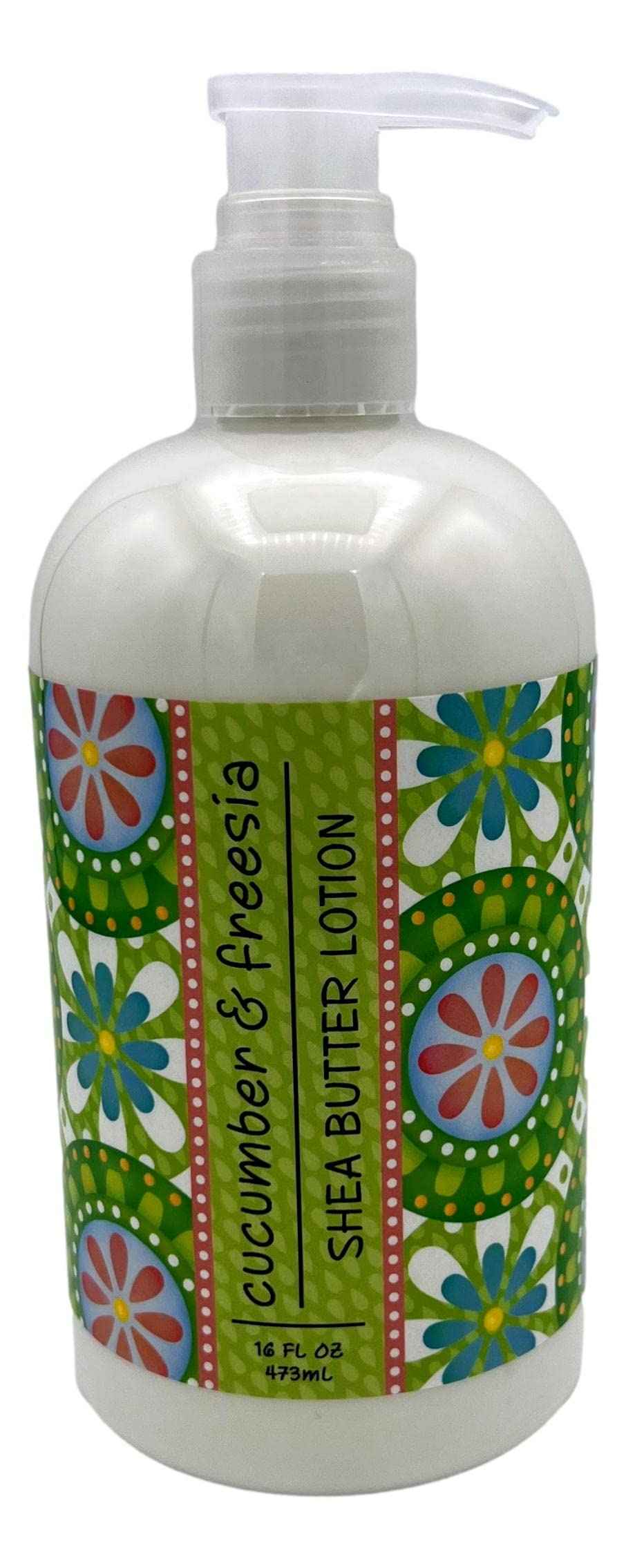 Greenwich Bay Trading Company Garden Collection Bundle: Cucumber Freesia - 16 Ounce Shea Butter Lotion & 16 Ounce Hand Soap