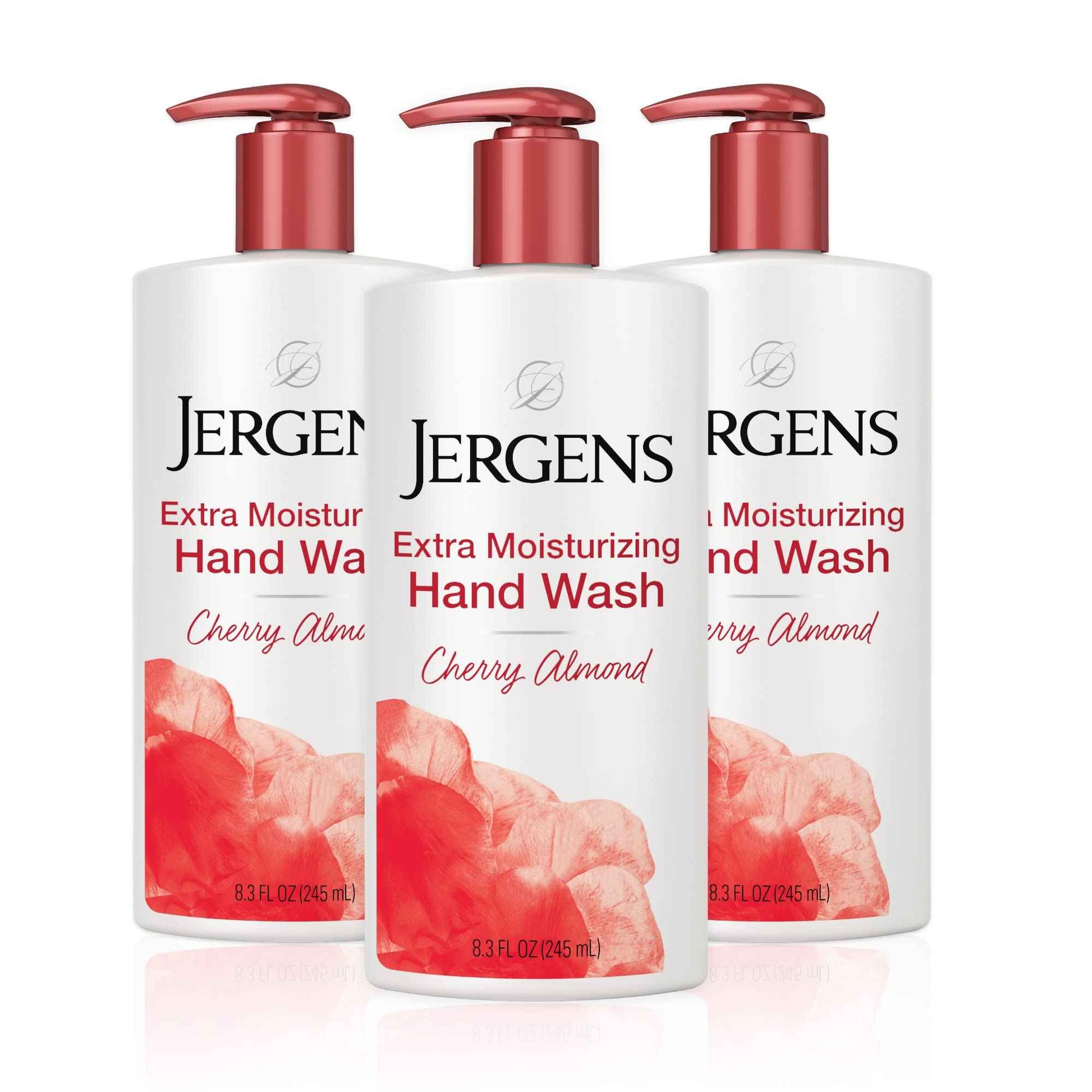 Jergens Extra Moisturizing Hand Soap, Liquid Hand Soap Dispenser Cherry Almond Scent & Original Scent Dry Skin Lotion, Body and Hand Moisturizer for Long Lasting Skin Hydration