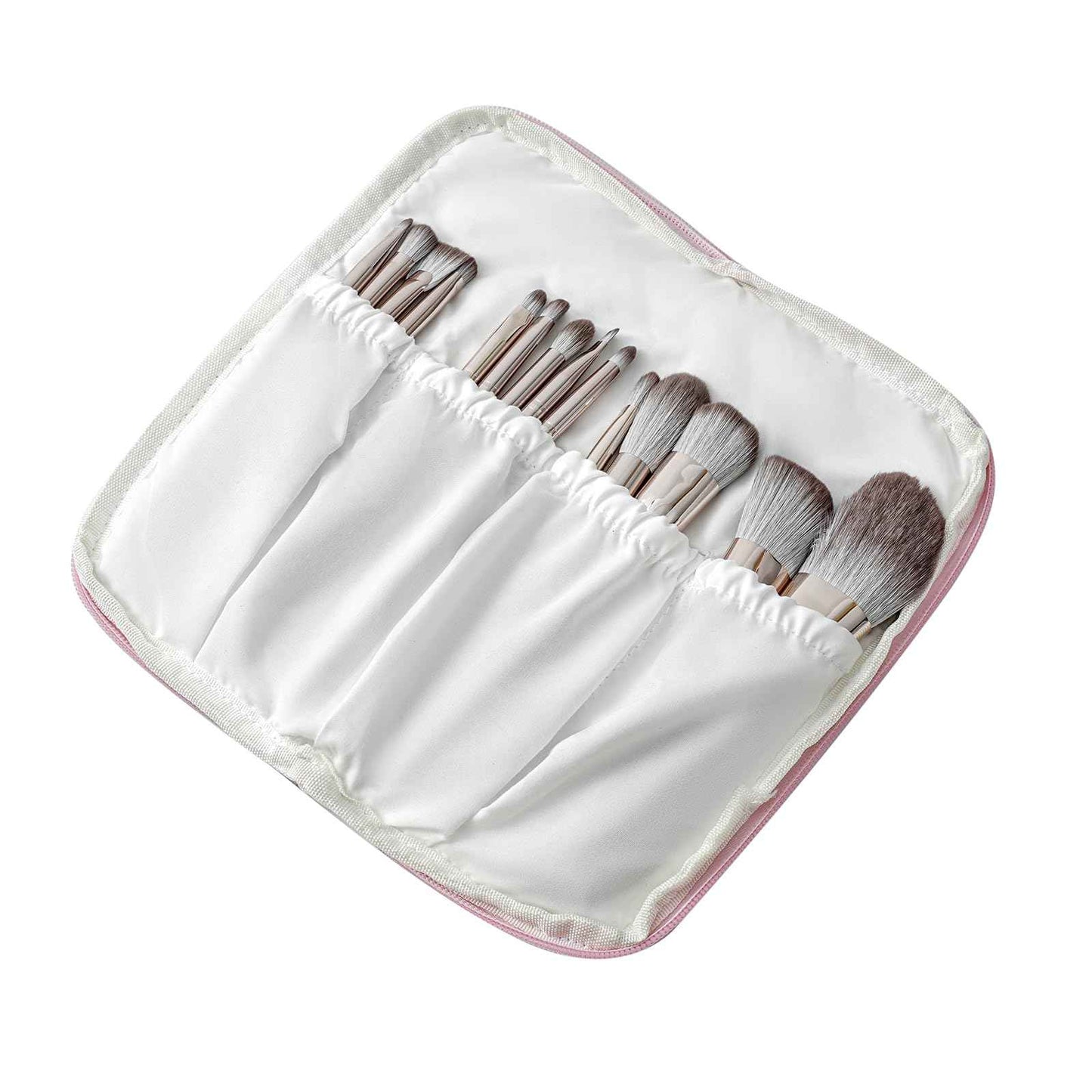 WHHJM Cute Floral Bag for Makeup Brushes - Ideal for Travel & Daily Use Makeup Brushes Pouch for Women (Red Floral)