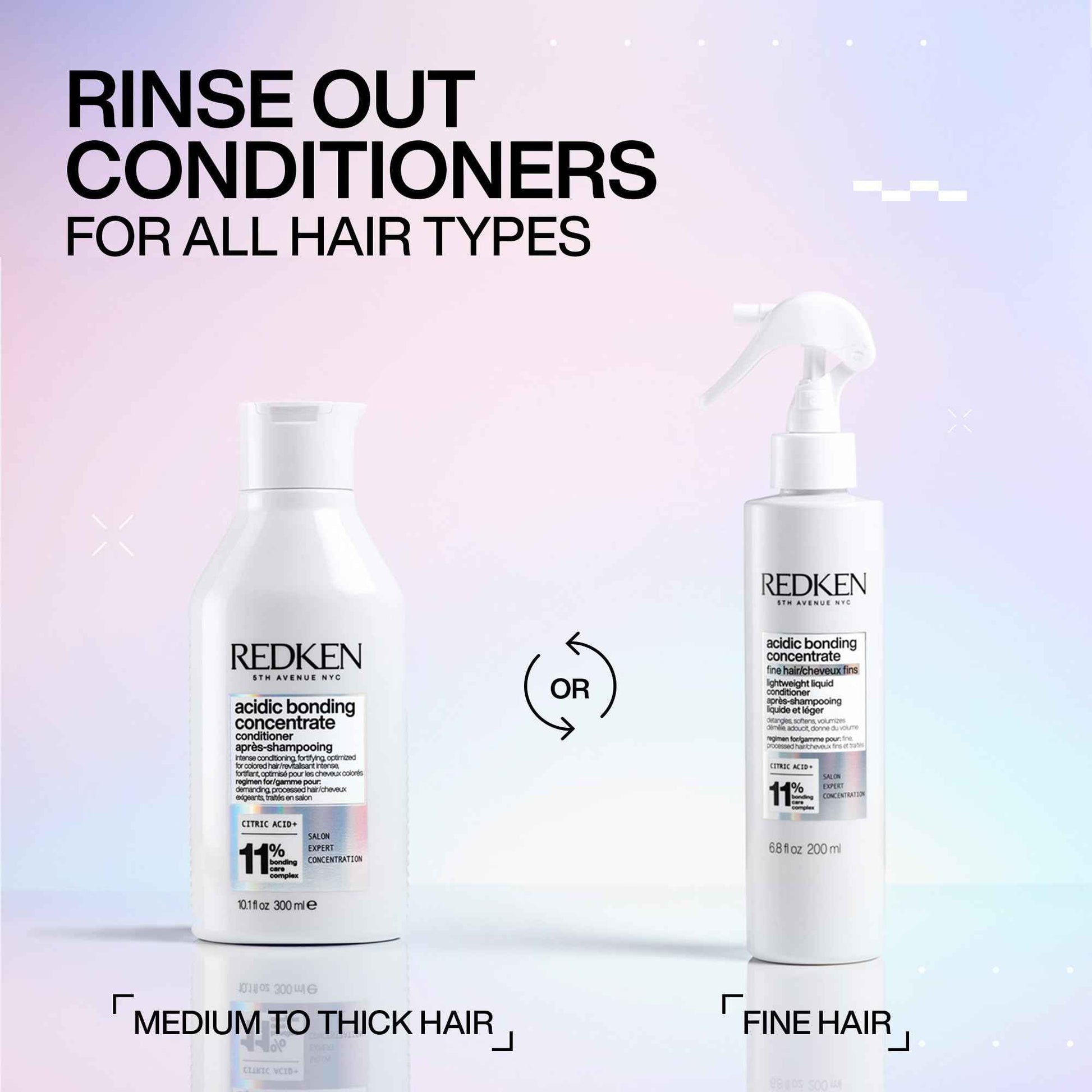 Redken Bonding Lightweight Liquid Conditioner for Damaged Hair Repair | Volumize & Condition | Acidic Bonding Concentrate | Sulfate-Free Spray Conditioner | For Fine or Thin Hair | 6.76 Fl Oz