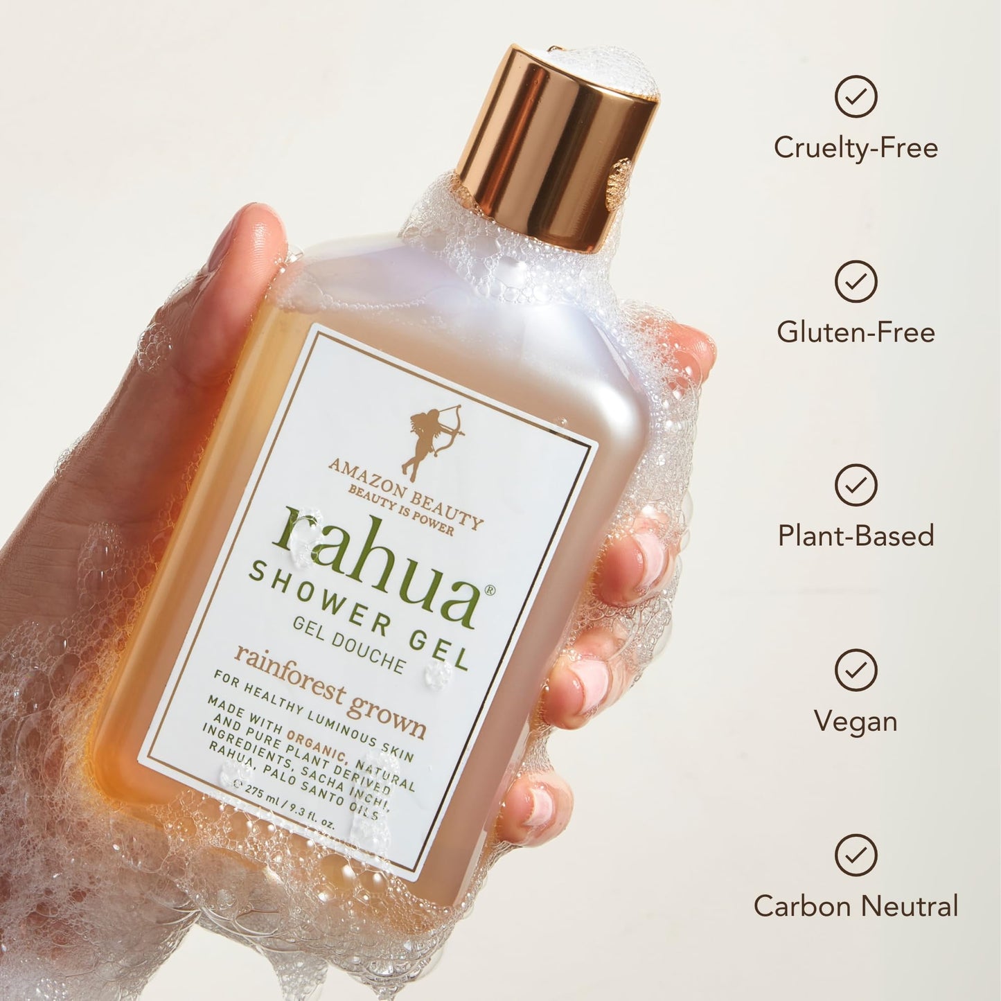 Rahua Shower Gel 9.3 Fl Oz, Natural Body Wash Soap Made with Plant Based Organic Ingredients, Vanilla, Palo Santo, Lavender, Eucalyptus, Polyphenols, For Skin's Moisture Balance, All Skin Types