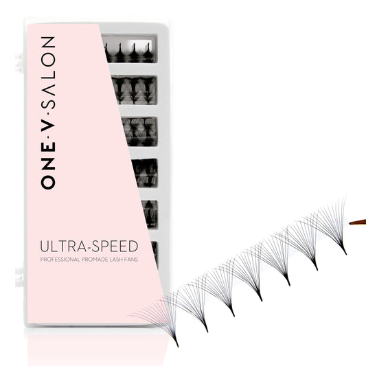 One V Salon Pro 14D Ultra-Speed Promade Fans,1000 Premade Extreme Mega Volume Lash Fans | D Curl | 0.05 | 9–15 mm Mixed Lengths | Thin Base, Fast Application Eyelash Extensions(Ultra 14D-0.05-D Curl)