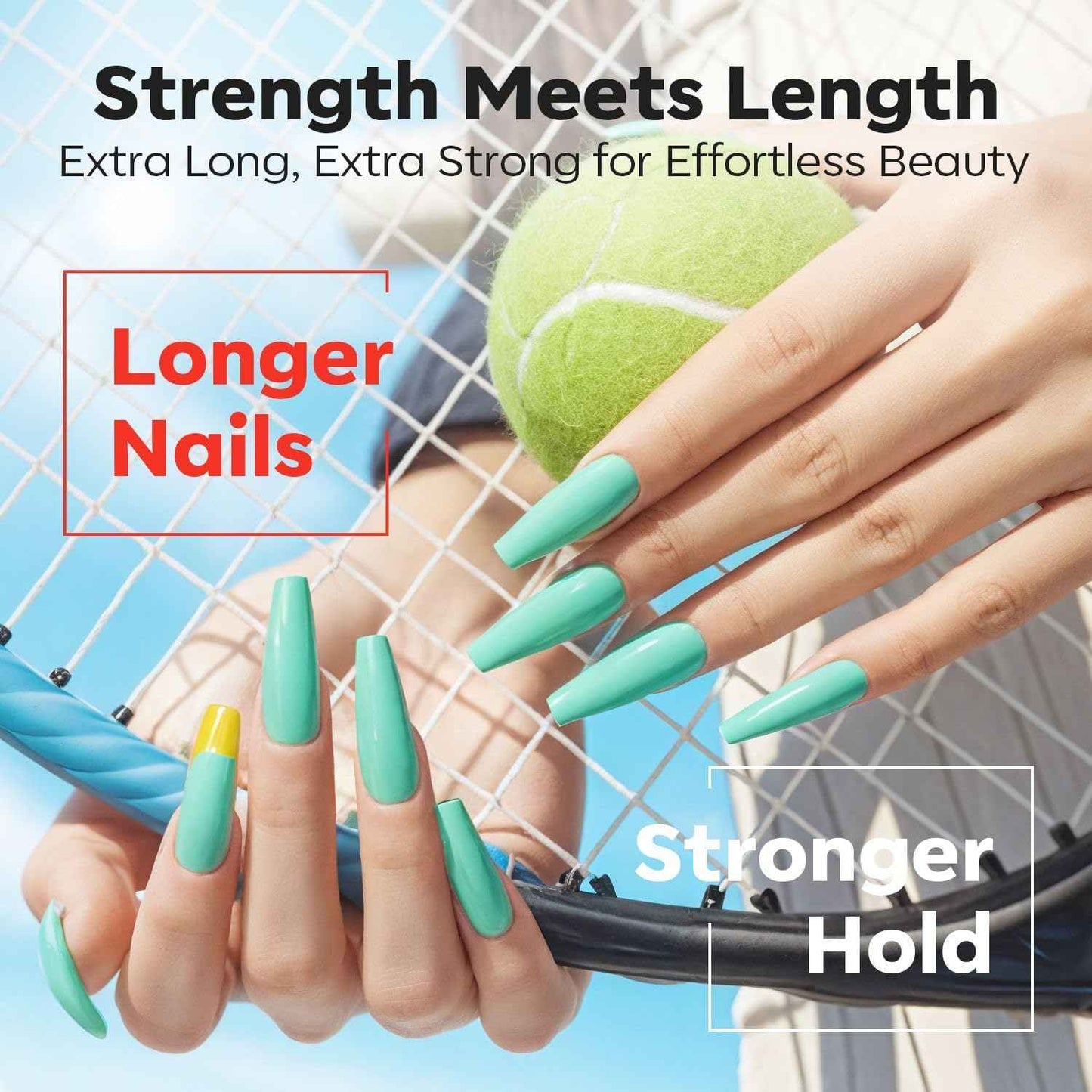 modelones Nail Glue for Press Ons, Clear Tips, Acrylic Nails, Need U V Light Cured, 15ML