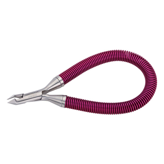 Tweezerman Grip & Snip Spiral Spring Cuticle Nipper Assorted Colors, Blue/Pink, 2.5 x 1 x 6"