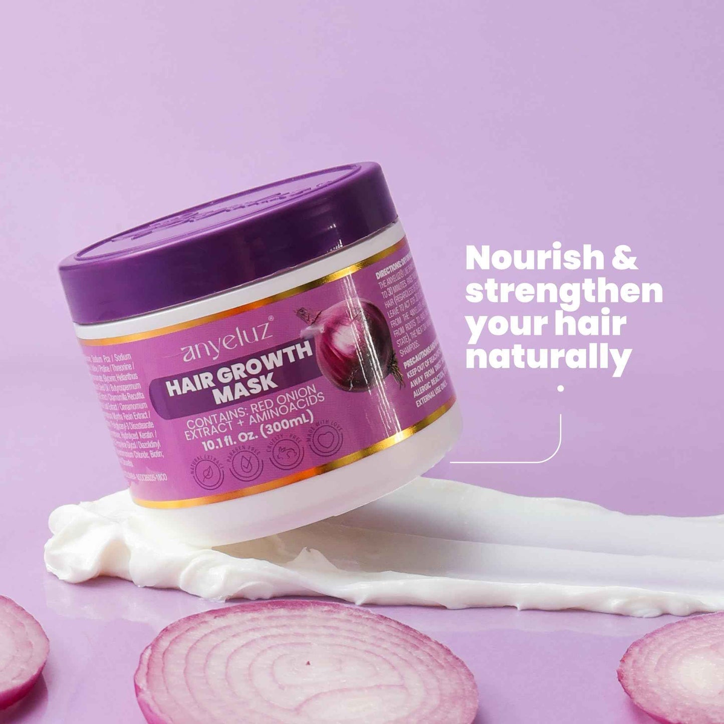 ANYELUZ Onion Hair Mask and Repair Therapy – Hydration, Strengthening, and Color Protection for Healthier Hair