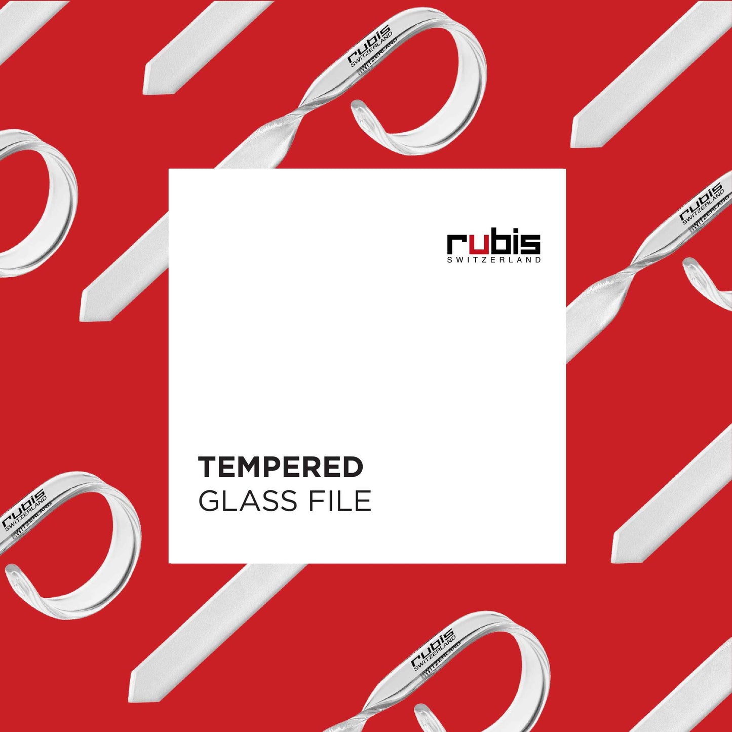 Rubis Twisted Glass Nail File for Shaping and Smoothing Finger and Toenails, 1K700GT, Made in Switzerland