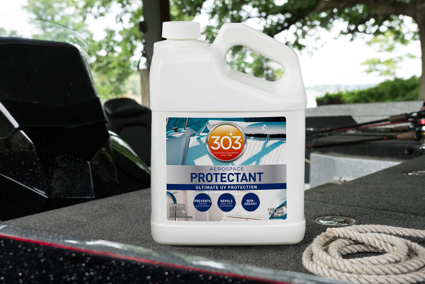 303 Products Marine Aerospace Protectant – UV Protection – Repels Dust, Dirt, & Staining – Smooth Matte Finish – Restores Like-New Appearance – 128 Fl. Oz. (30370)