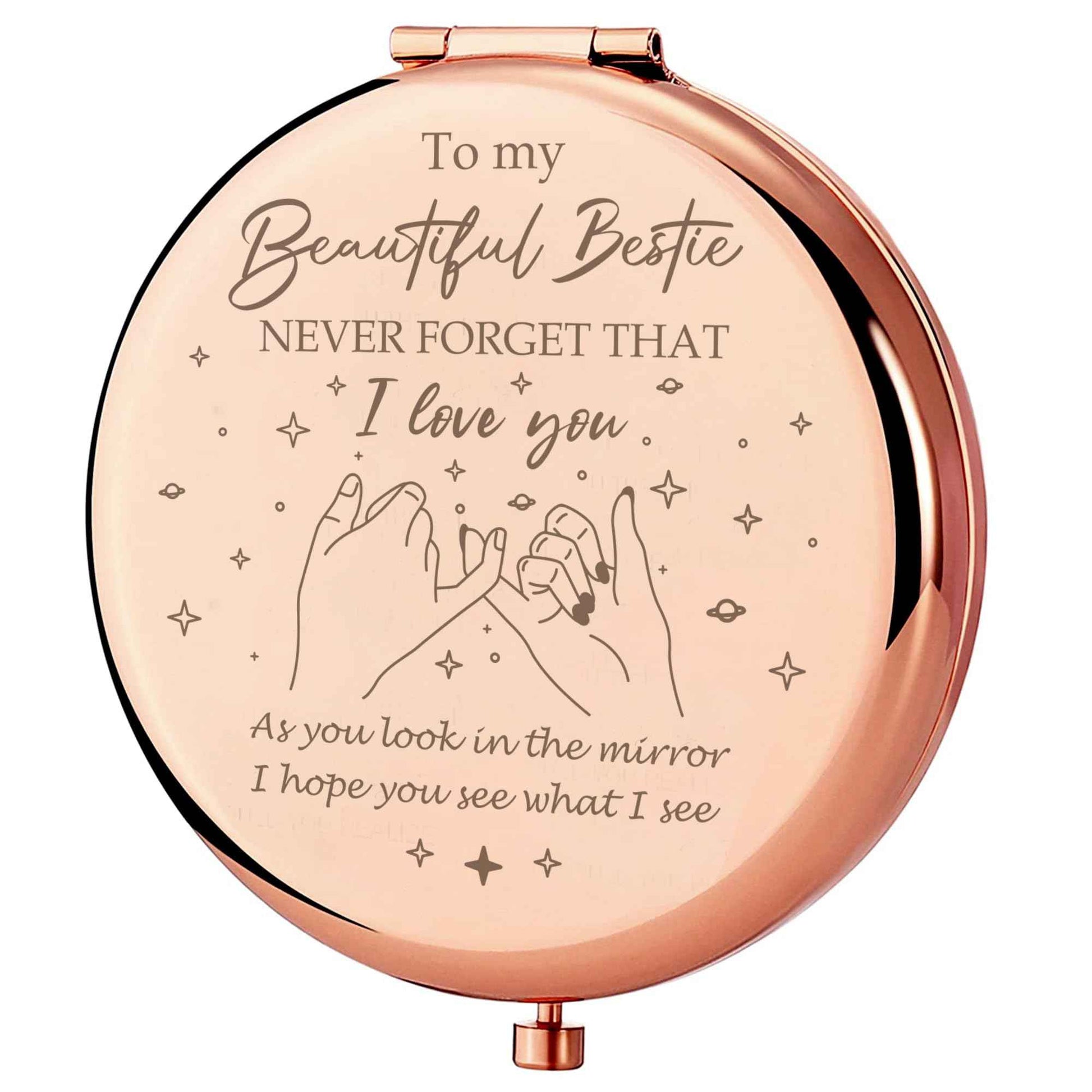 GAOLZIUY Bestie Gifts, Friendship Gifts for Women, Best Friend Birthday Gifts Bestie Makeup Mirror, Compact Mirror Gifts from Sister,Bestie Sister Gifts College Sister Graduation Gifts Idea