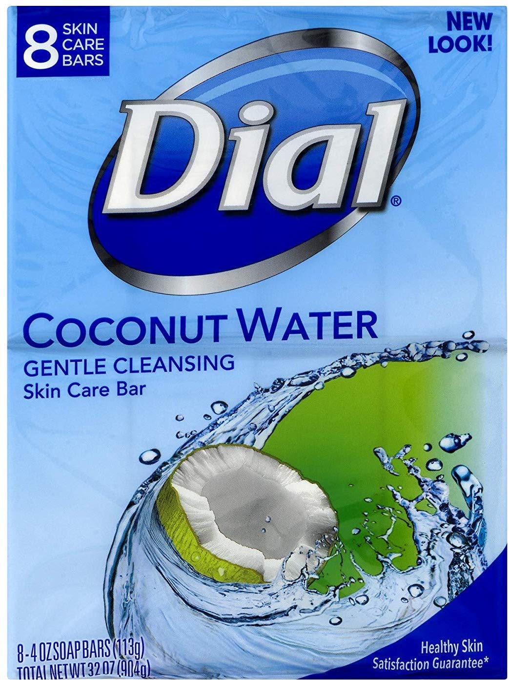 Dial Skin Care Bar Soap, Coconut Water, 4 Ounce (Pack of 8)