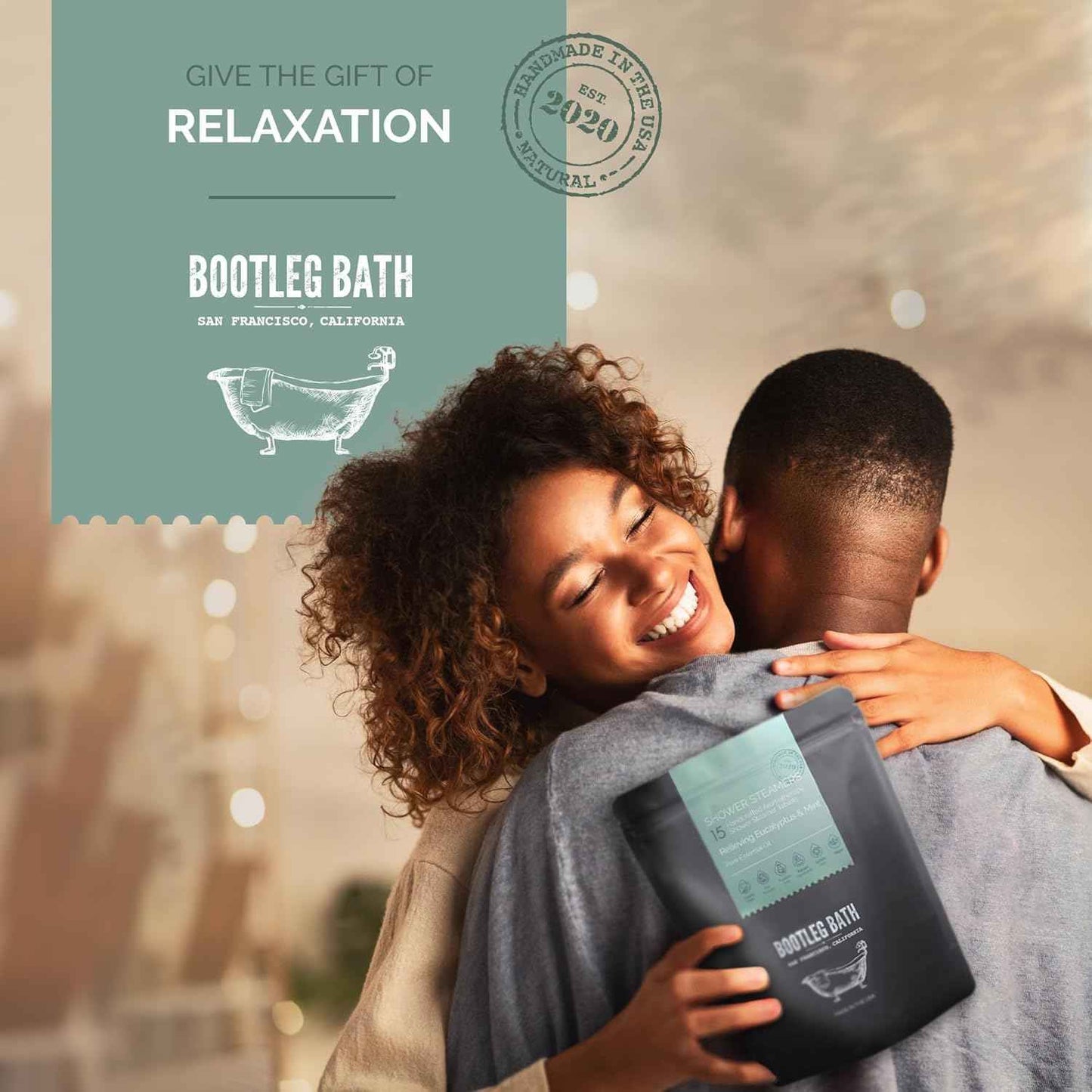 BOOTLEG BATH Shower Steamers Aromatherapy Eucalyptus and Mint 15 Pack, 100% Pure Essential Oil, All Natural, for Men and Women, Made in USA