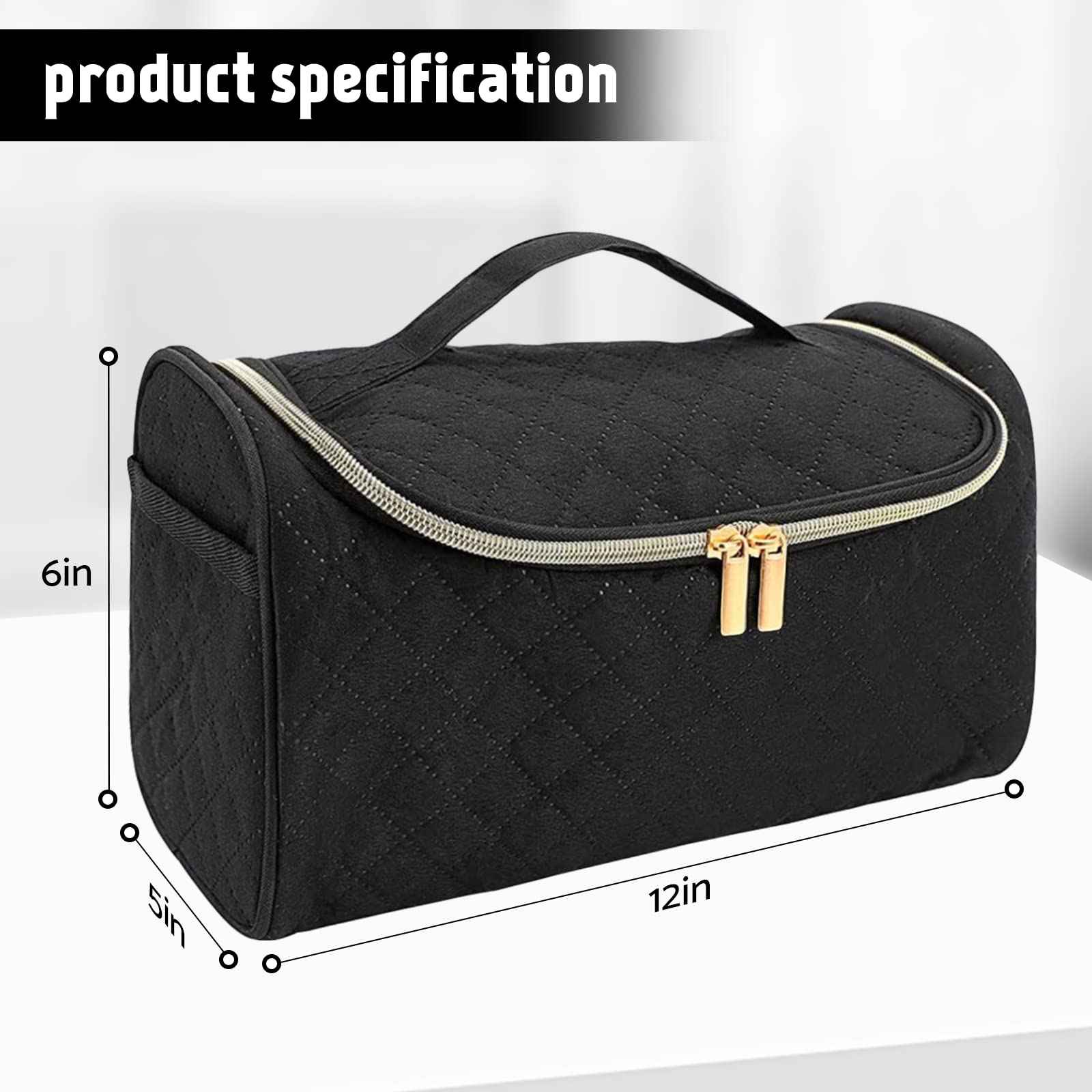 FRMARCH Travel Storage Bag Compatible with Dyson Airwrap Styler, Portable Travel Organizer with Clips for Airwrap Hair Styler Case and Attachments, Cosmetic Travel Cases with Hanging Hook, Black