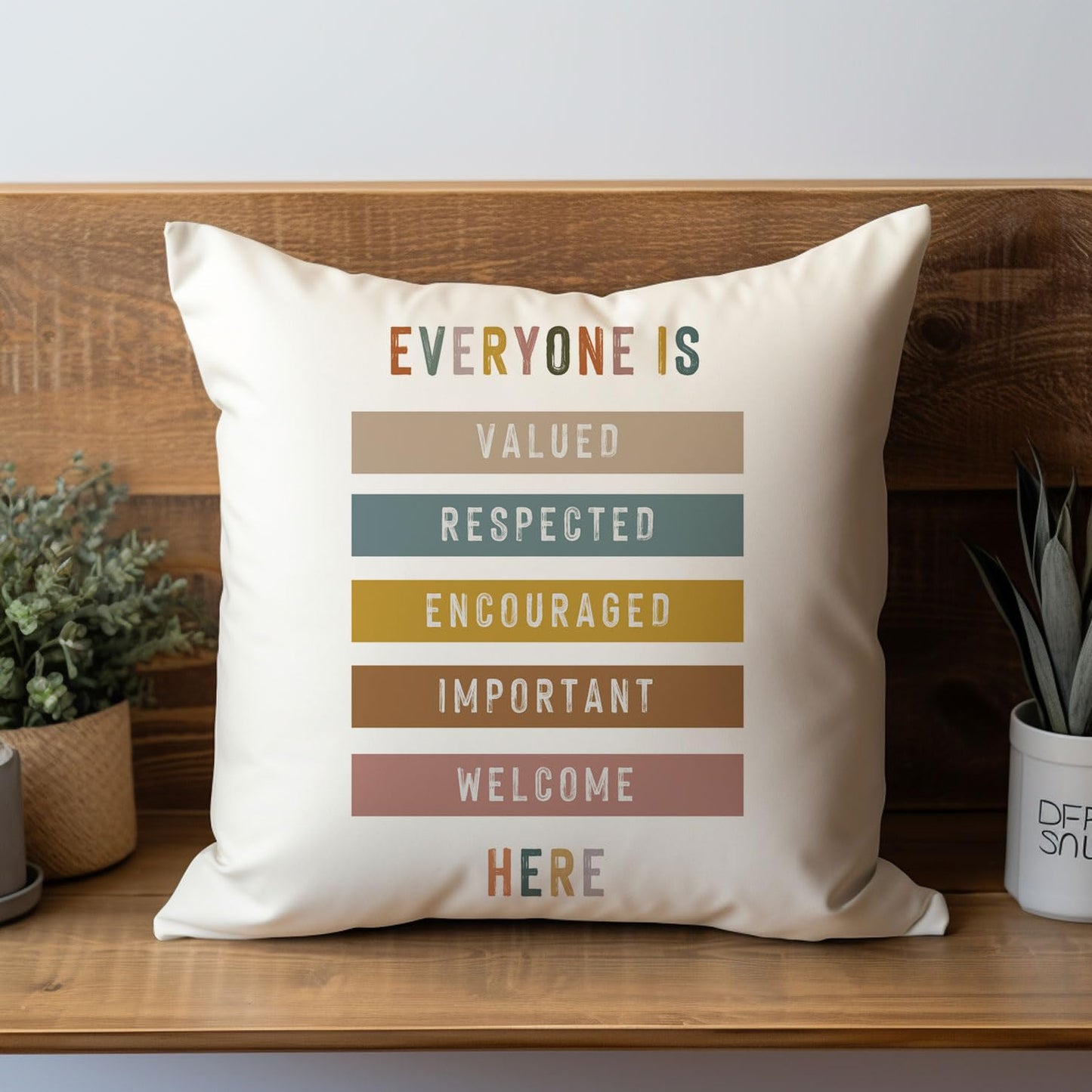 Everyone Is Welcome Pillow Covers, Boho Classroom Decor, All Are Welcome, Classroom Decor, Classroom Quotes, Playroom Decor, Child Throw Pillow Cover Everyone is Valued