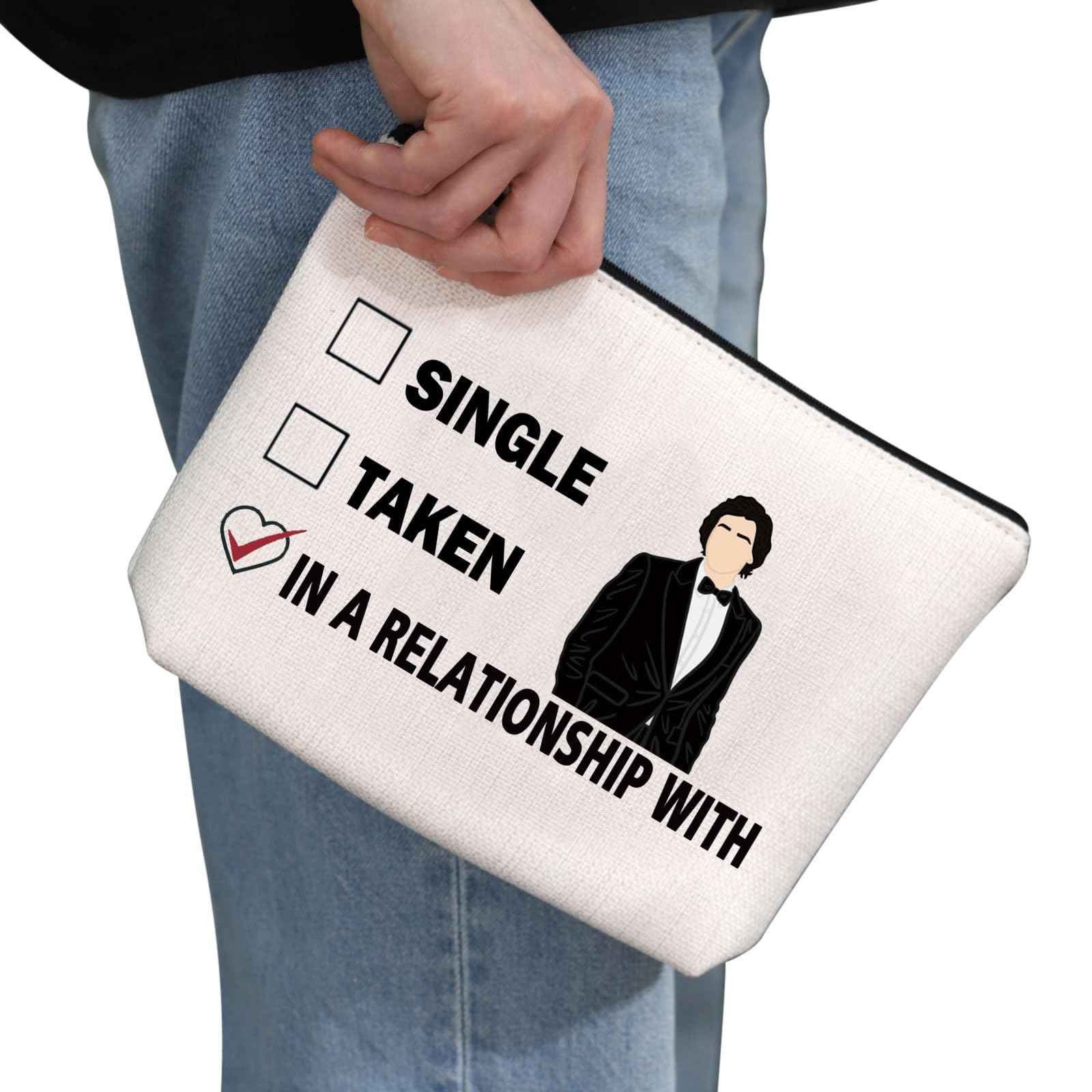 G2TUP A D inspired Gift Dating A D Makeup Bag A D Fan Cosmetic Bag A Merch Zipper Travel Bag (Dating A White Bag)