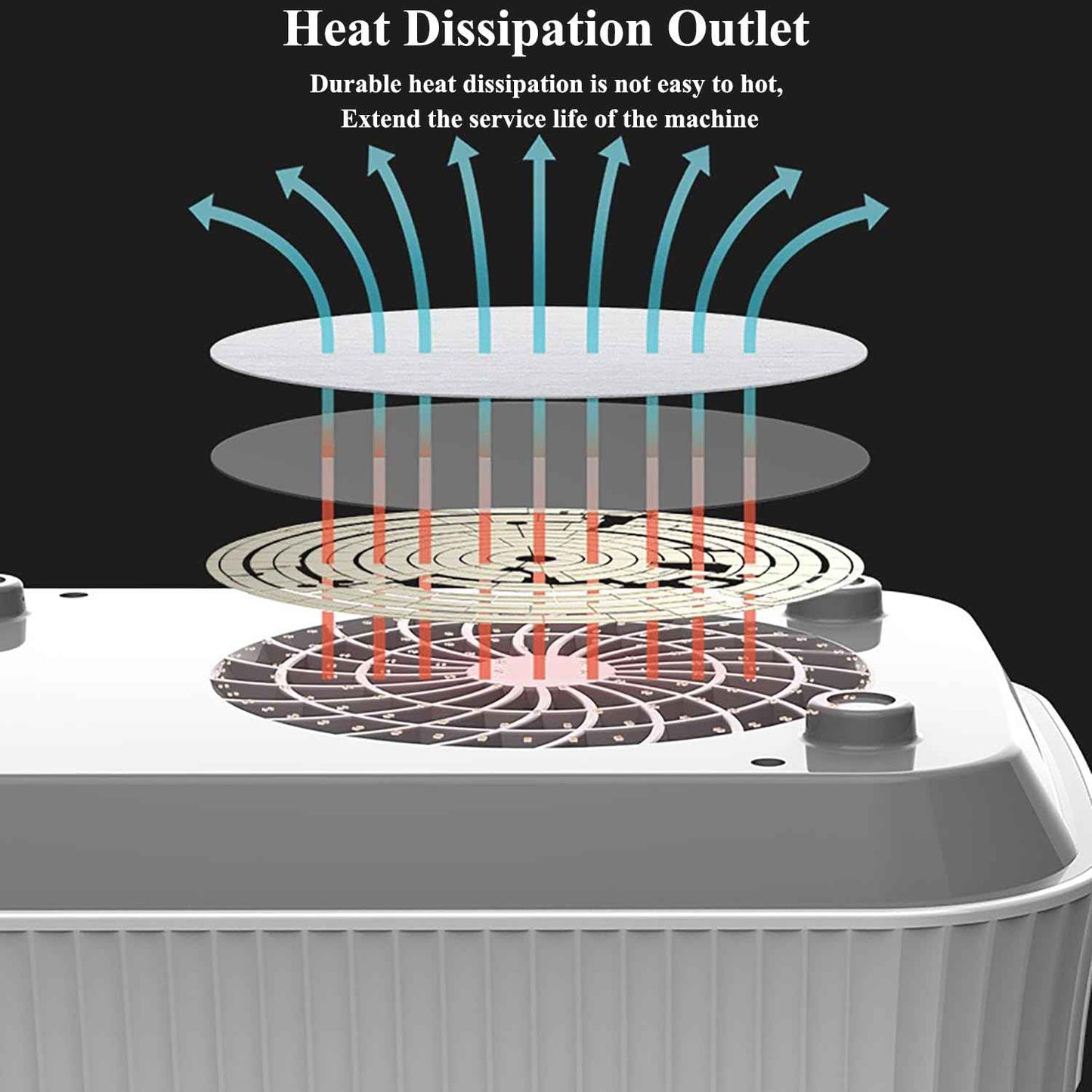 Winb Nail Dust Collector with Vacuum Fan - Professional Dust Extractor for Nail Tech, Powerful Suction & Ultra-Quiet | for Acrylic Nail Polishing