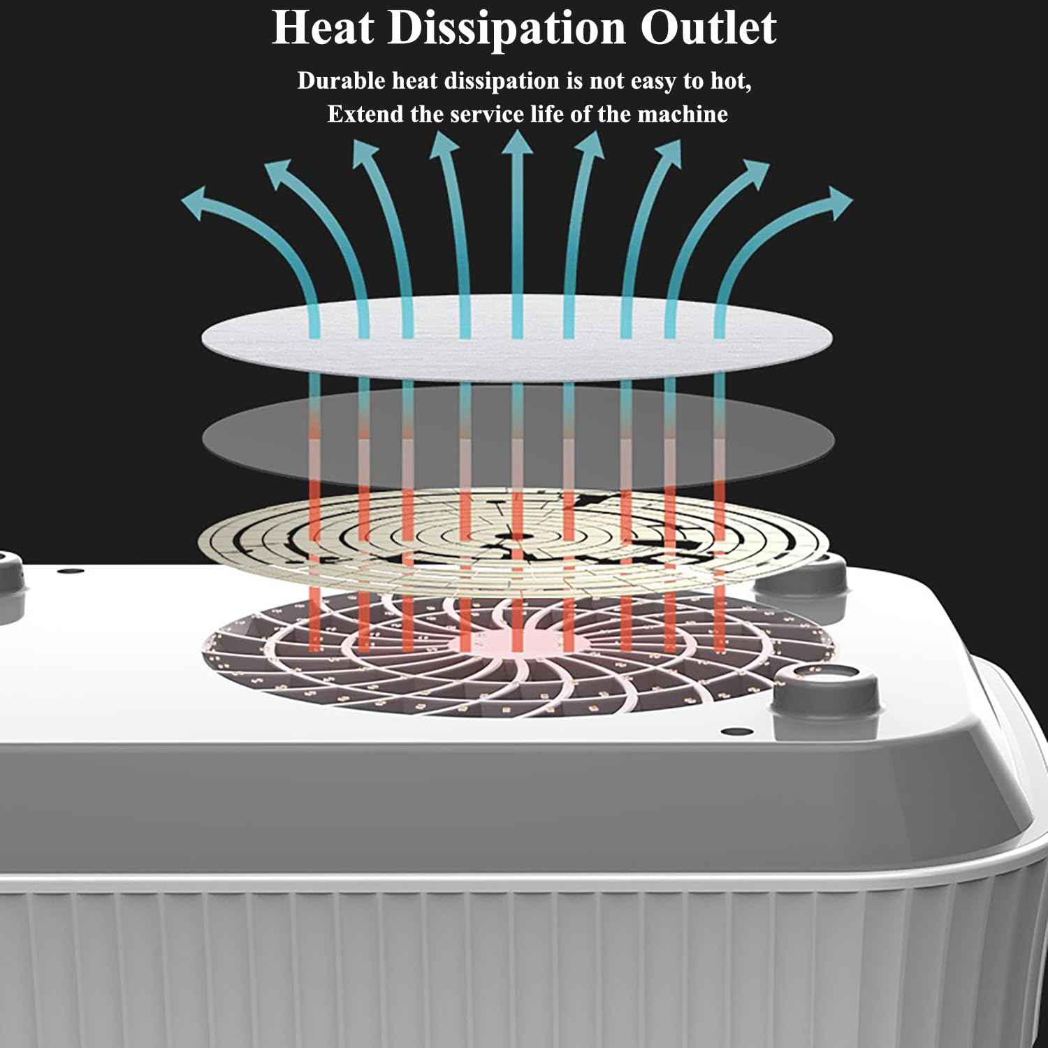 Winb Nail Dust Collector with Vacuum Fan - Professional Dust Extractor for Nail Tech, Powerful Suction & Ultra-Quiet | for Acrylic Nail Polishing