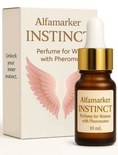 ALFAMARKER Perfumes for Women with Pheromones Instinct 10ml. Travel Perfume Oil for Woman. Pheromone Infused Long Lasting Fragrance for Her. Fresh Floral Fruity Scent.
