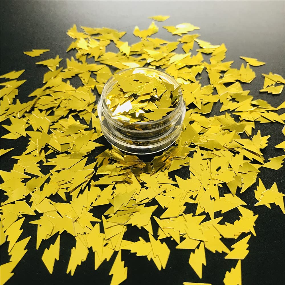 10 Grams/Pack - Lightning Shape Glitter - Festival Rave Beauty Makeup Face Body Nail Art Decoration B0203