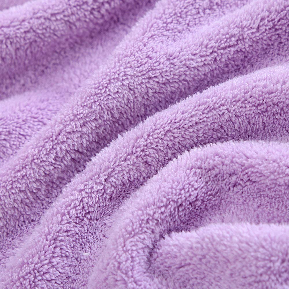 Microfiber Hair Drying Wrap Towel for Women Turban Fast Dry Purple