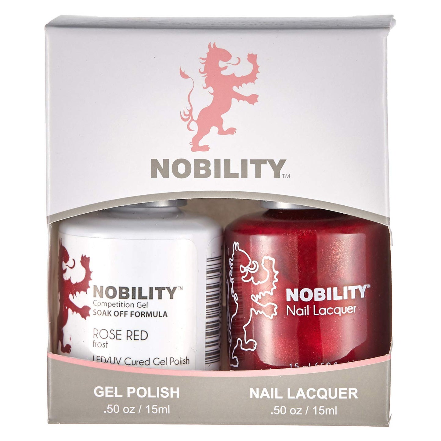 LeChat Nobility – Gel Polish & Nail Lacquer Set - Collection 2-5oz (Rose Red NBCS085)