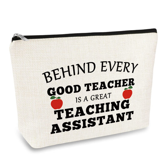 Teaching Assistant Gift Teacher Assistant Makeup Bags Gift for Women Teacher Assistant Appreciation Gifts Teaching Assistant Thank You Gift Cosmetic Bag Paraprofessional Gift Teachers' Day Gift