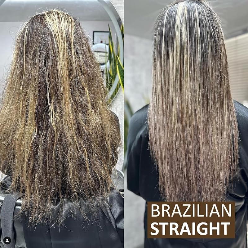 Brazilian Straight Keratin Hair Treatment - Formaldehyde-Free, 2PC Set