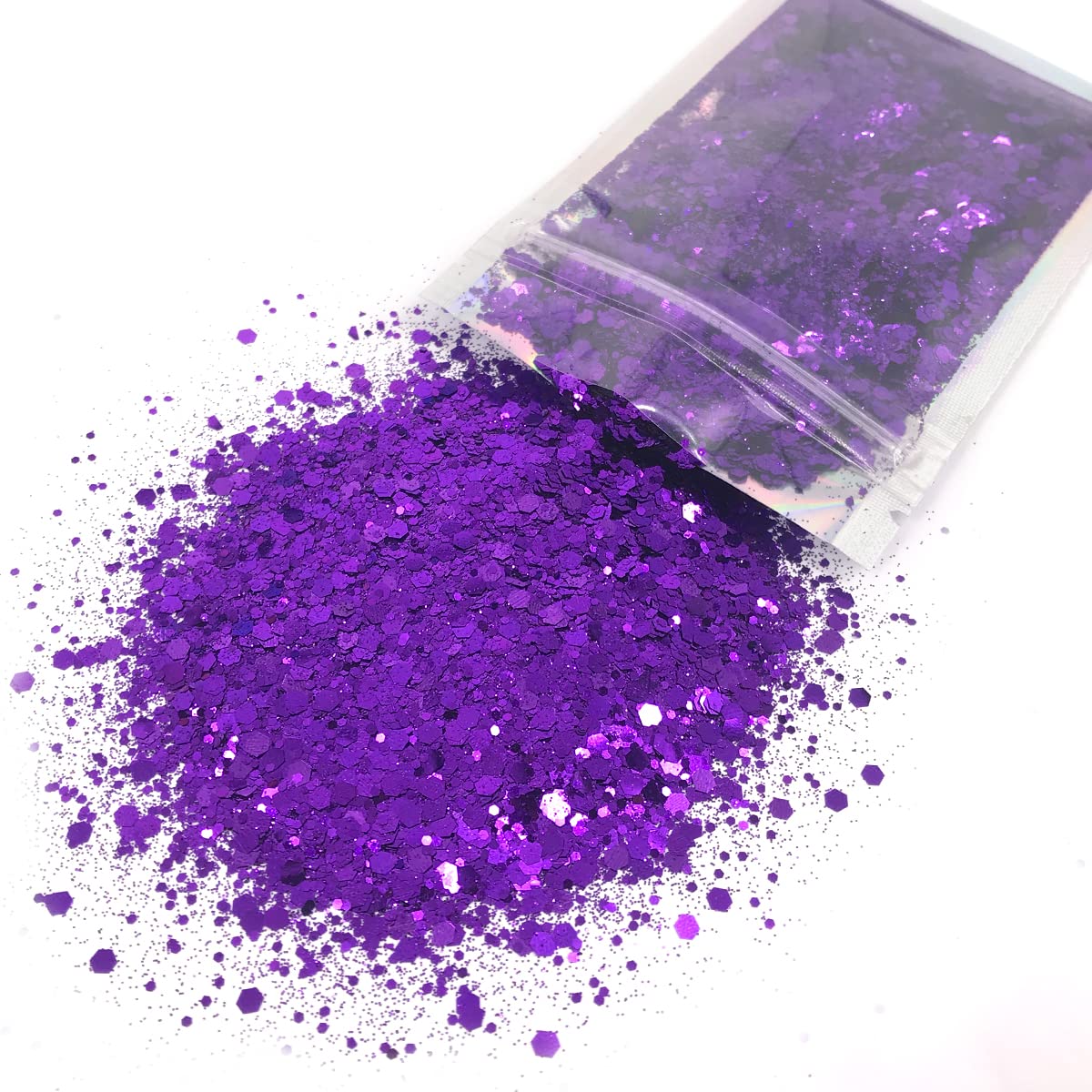 Purple - Face & Body Glitter - Chunky Glitter - Cosmetic Grade - Uses Include: Festival Rave Makeup Face Body Nails Resin Arts & Crafts, Resin, Tumblers