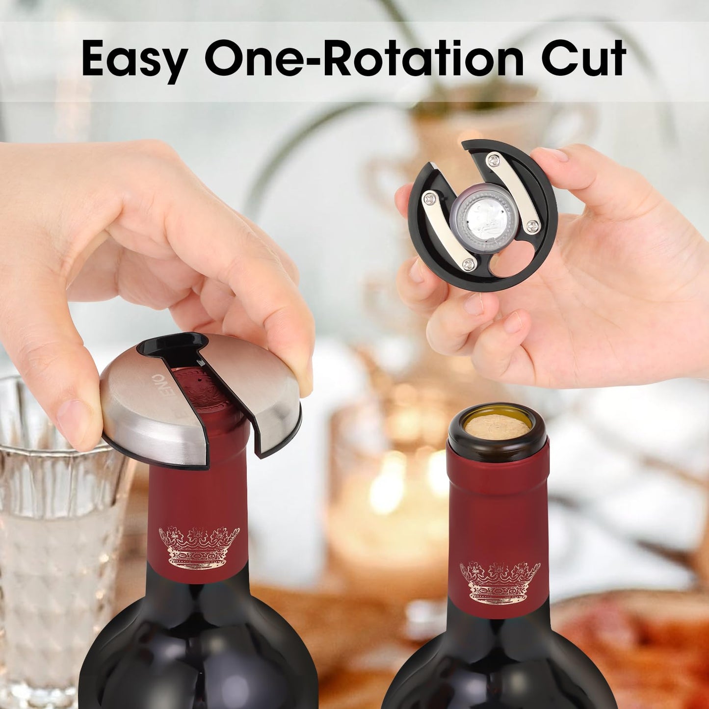 Wine Opener Gift Set Premium Wing Corkscrew Wine Bottle Opener with Multifunctional Bottles Opener, Wine Foil Cutter, Wine Vacuum Stopper, Wine Aerator Pourer Upgrade for Wine Lovers Man Woman