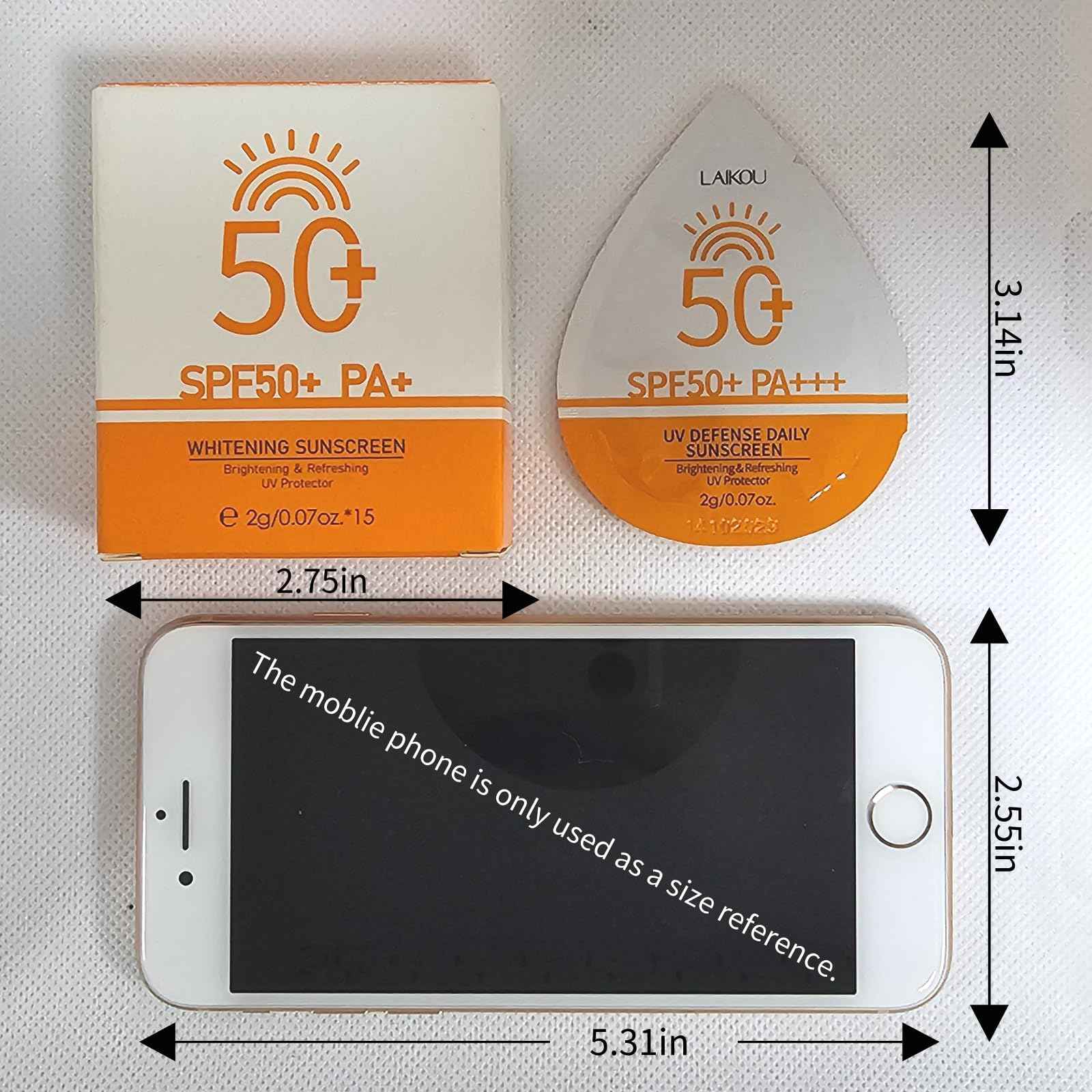 2g*45PCS Travel Size Sunscreen SPF50+ PA+ – Mini Sunscreen for Face & Body, Waterproof, Non-Greasy, Perfect for Thank You Gifts & Mini Travel Items