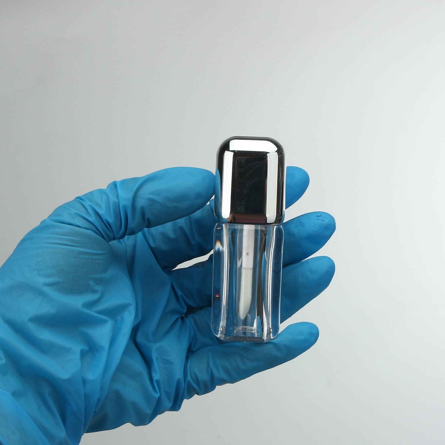 COSIDEA 16pcs Silver 5ml Square big wand lip gloss tubes for DIY lipgloss containers tubes with large doe foot applicator