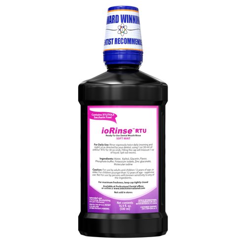 Recommended by 1,000s of Dental Professionals Because it Simply Works Better. Professional Strength ioRinse RTU. Powerful, Long-Lasting, Breath freshening That You Can Trust. Soft Mint 16 oz
