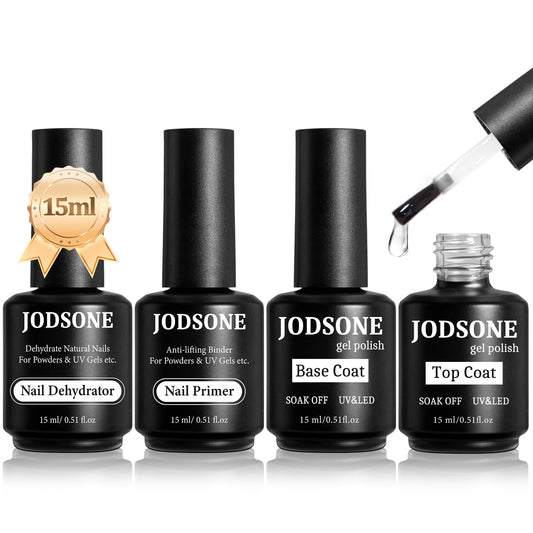 JODSONE 15ML Nail Primer Base Coat Top Coat Glossy Quick Drying Durable DIY Nail Art Design Long Lasting Gift