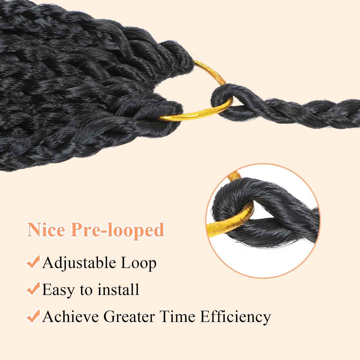 9 Packs Goddess Box Braids Crochet Hair 10 Inch Pre Looped Boho Crochet Braids With Curly Ends Synthetic Boho Box Braid Crochet Hair For Women (10 Inch, 1B/4/30)