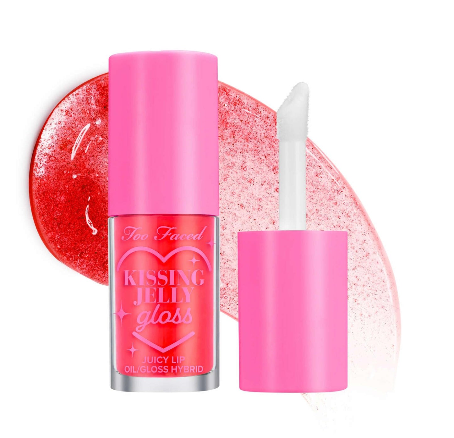 Too Faced Kissing Jelly Lip Oil Gloss, 0.15 fl.oz., Sour Watermelon