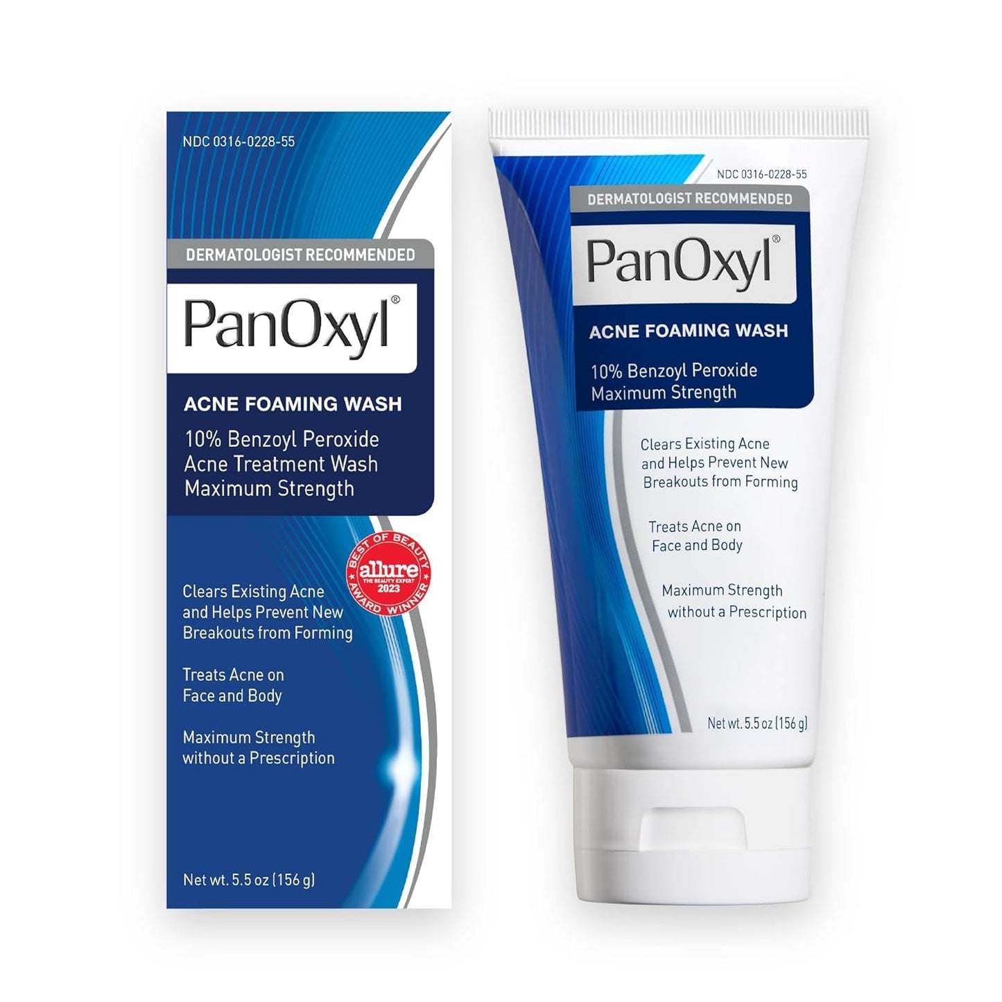 PanOxyl 10% Acne Foaming Wash 5.5 Ounce (Value Pack of 2)