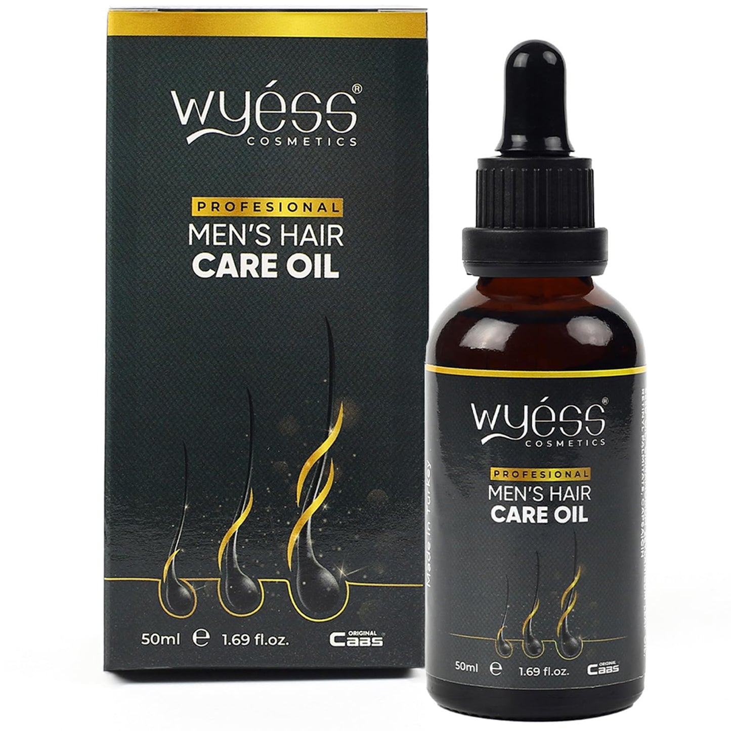 WYESS Natural Argan Oil Serum for Men's Hair Growth, Stimulating and Easy to Use