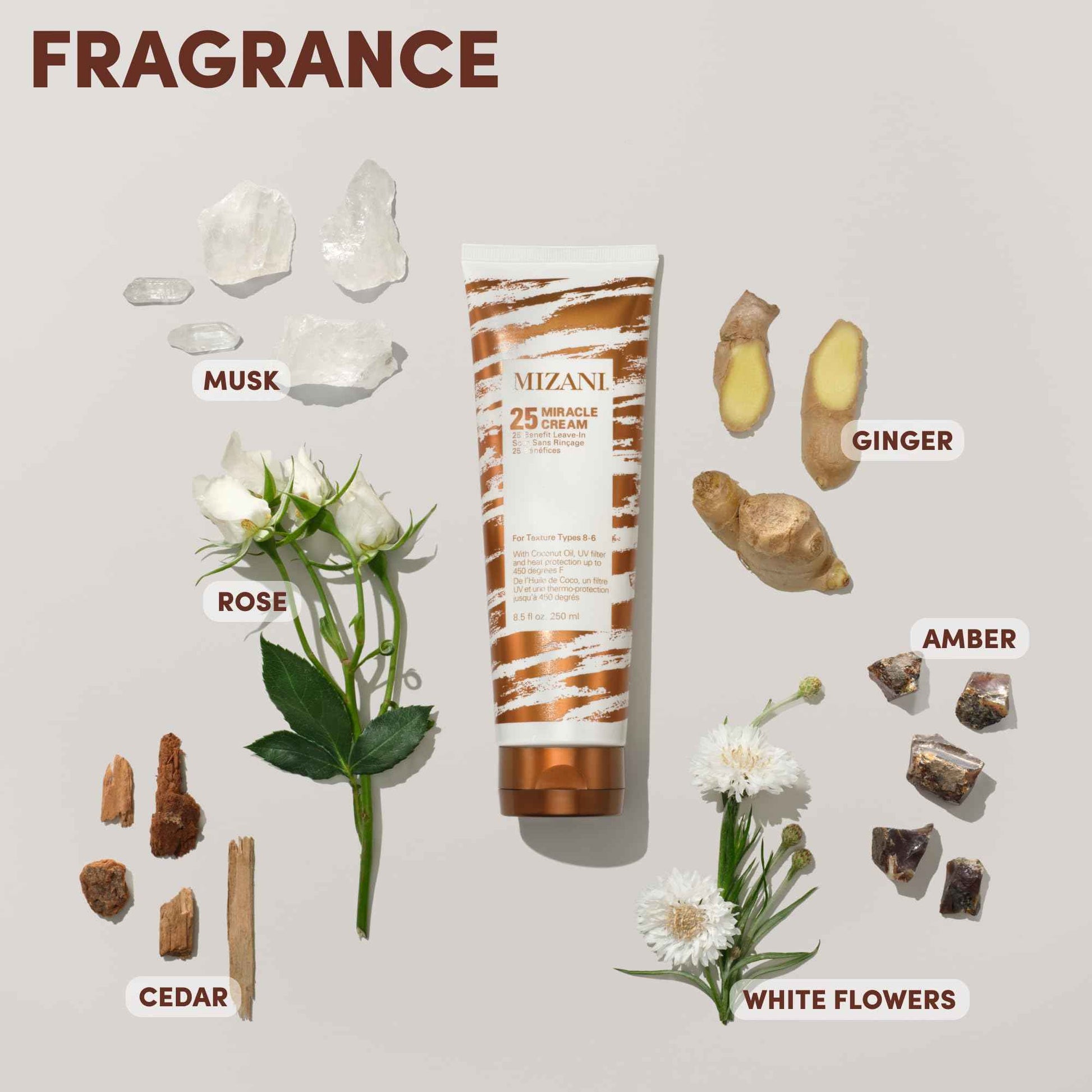 Mizani 25 Miracle Leave-In Curl Cream - Anti-Frizz Heat Protectant, Adds Lightweight Moisture & Softness, With Coconut Oil, For Natural & Curly Hair