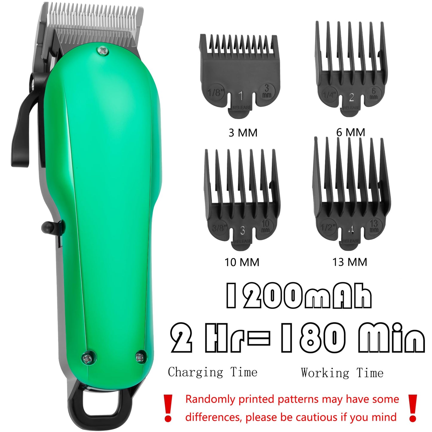 Aoocan Professional Hair Clippers for Men, Cordless&Corded Barber Clippers for Hair Cutting & Grooming, Rechargeable Beard