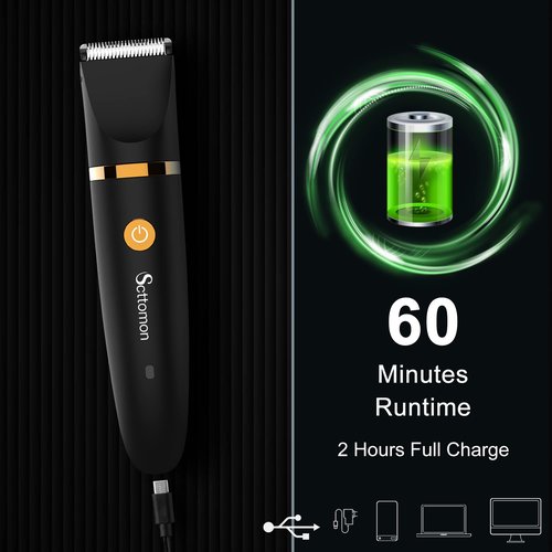 Scttomon Electric Groin Hair Trimmer Ball Trimmer for Men Body Shaver Trimmer Below-The-Waist Groomer Nose Hair Trimmer Waterproof Cordless 3 in 1